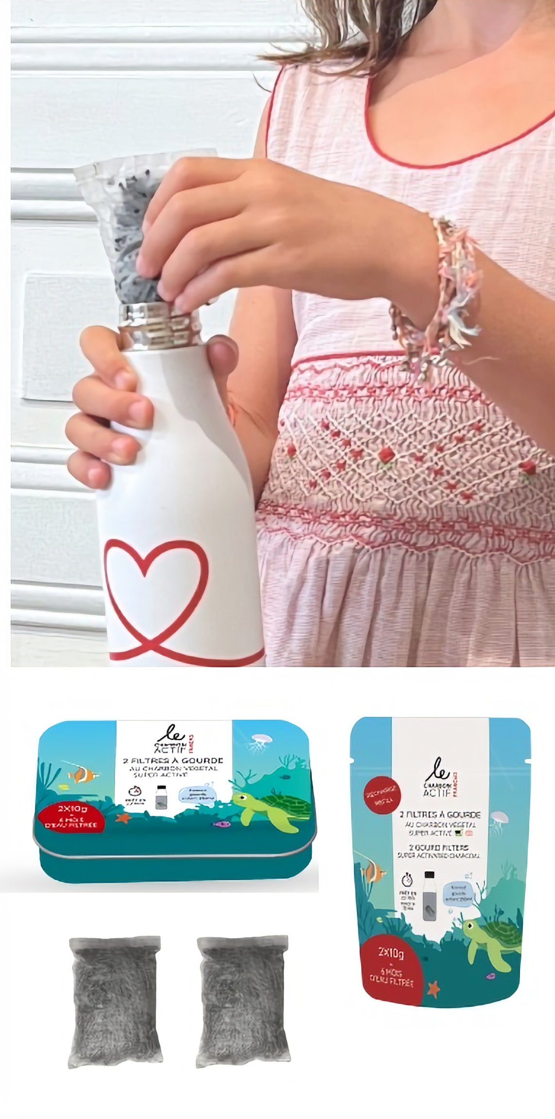 Lot de 2 filtres à gourde nomades enfant RECHARGE-1